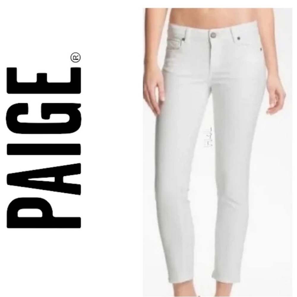 PAIGE white skyline ankle peg jeans